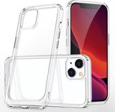 Kristalheldere schokbestendige pc + TPU-beschermhoes voor iPhone 13 (transparant)