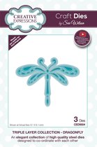 Creative Expressions Stans - Libelle - 8cm x 8cm - Set van 3