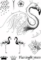 Pink Ink Designs Clear stamp - Flamingo - A5 - Set van 11 stempels