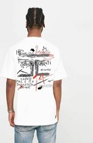 JORCUSTOM Graffiti Loose Fit T-Shirt - Wit - Volwassenen - Maat XS