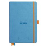 Rhodia goalbook cartonné A5 papier blanc à pois - turquoise
