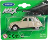 schaalmodel Citro√´n 2CV 6,5 cm alu 1:60 beige