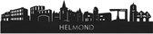 Skyline Helmond Zwart hout - 120 cm - Woondecoratie design - Wanddecoratie met LED verlichting