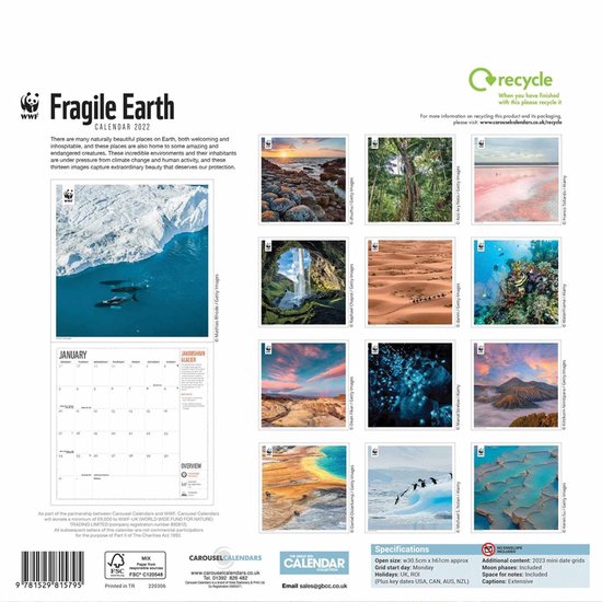 Fragile Earth WWF Kalender 2022