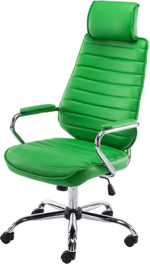 Chaise de bureau Clp Rako - Cuir artificiel - Vert