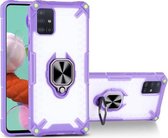 Matte TPU + PC magnetische schokbestendige hoes met ringhouder voor Samsung Galaxy A51 (paars)