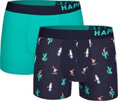 Happy Shorts 2-Pack Kerst Boxershorts Heren Christmas Tucan - Maat XL