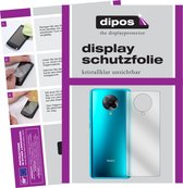 dipos I 2x Beschermfolie helder compatibel met Xiaomi Redmi K30 Pro Achterkant Folie screen-protector (expres kleiner dan het glas omdat het gebogen is)