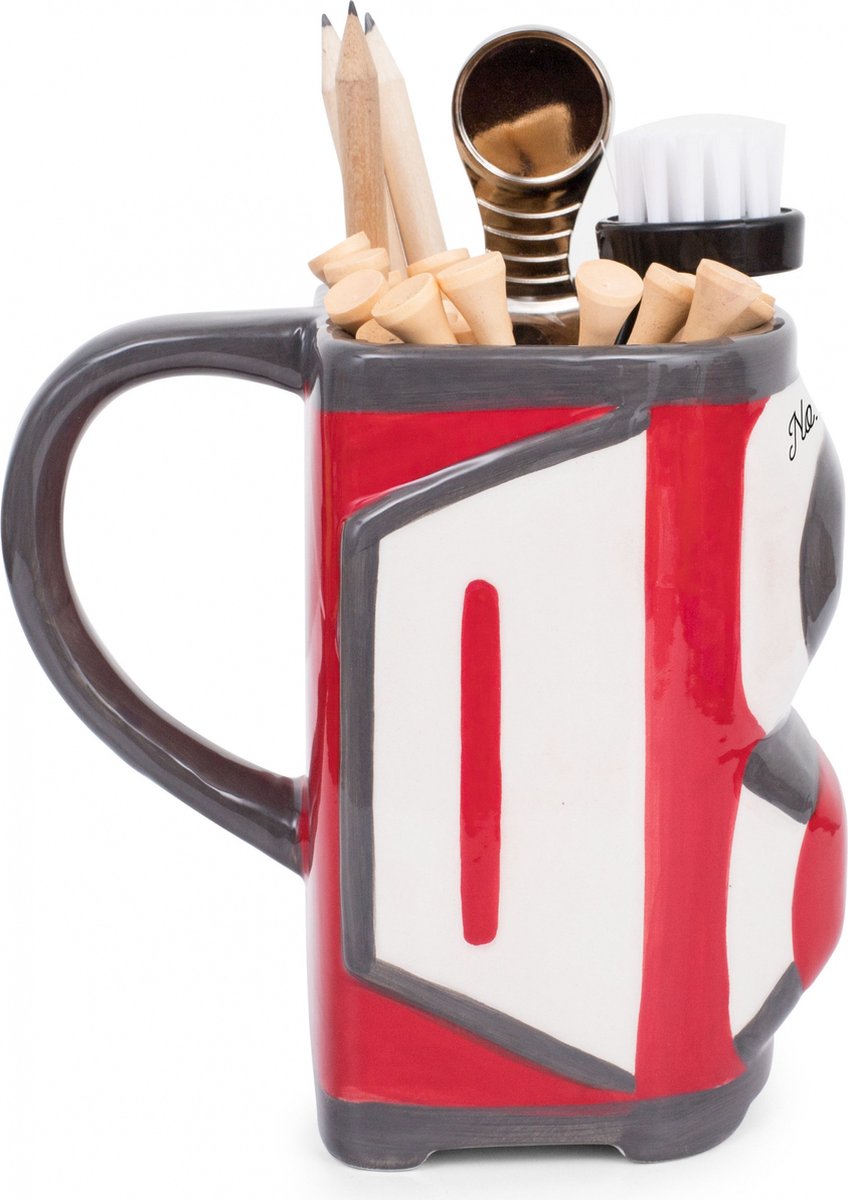 Thumbsup! Mok Golf Junior 15 Cm Keramiek Rood/zwart 5-delig