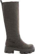 SmileFavorites® Chelsea boots met Hak - Suedine - Groen - Maat 40