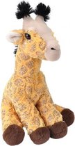 knuffelgiraffe junior 30 cm pluche donkeroranje