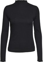 Vero Moda Trui Vmvio L/s High Neck Blouse Noos 10259206 Black Dames Maat - M