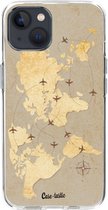 Casetastic Apple iPhone 13 Hoesje - Softcover Hoesje met Design - World Traveler Print