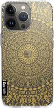 Casetastic Apple iPhone 13 Pro Hoesje - Softcover Hoesje met Design - Gold Mandala Print