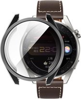 Huawei Watch 3 Pro Hoesje Hard Plastic met Tempered Glass Zwart