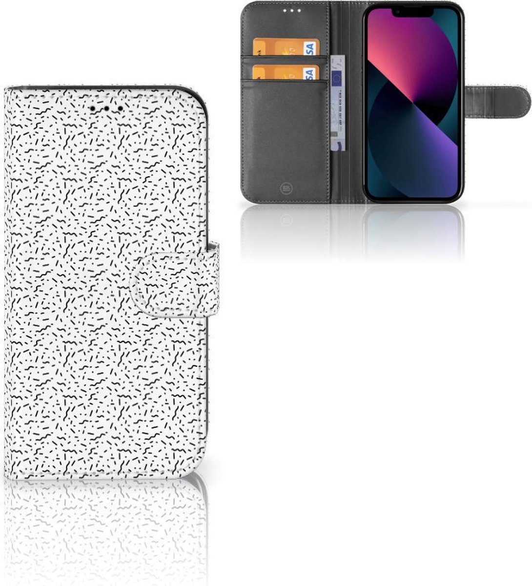 Apple iPhone 13 Telefoon Hoesje Stripes Dots