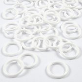 plastic ring wit 50 stuks 19 mm