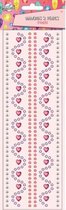 stickers Diamonds & Pearls meisjes 27 x 9,5 cm roze