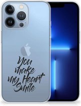 Telefoonhoesje Geschikt voor iPhone 13 Pro Backcover Soft Siliconen Hoesje Heart Smile