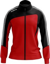 Masita | Trainingsjack Dames - Forza Sportvest - Warm bij Koud weer - Steekzakken - RED/BLACK - 34