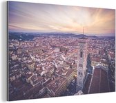 Wanddecoratie Metaal - Aluminium Schilderij Industrieel - Italië - Lucht - Florence - 60x40 cm - Dibond - Foto op aluminium - Industriële muurdecoratie - Voor de woonkamer/slaapkamer