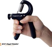 Fit Factory Zwart Teller Handtrainer 10 tot 60kg- Handknijper- Knijphalter - Armtrainer – Gewichten - Hand knijper set - Handgripper - Hand gripper & Spier - Onderarm trainer – Grip Trainer -