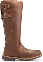 Travelin' Alaska Heren Outdoor Laarzen - Vibram zool - Waterdicht - Gevoerd - Cognac Bruin Leer - Maat 44