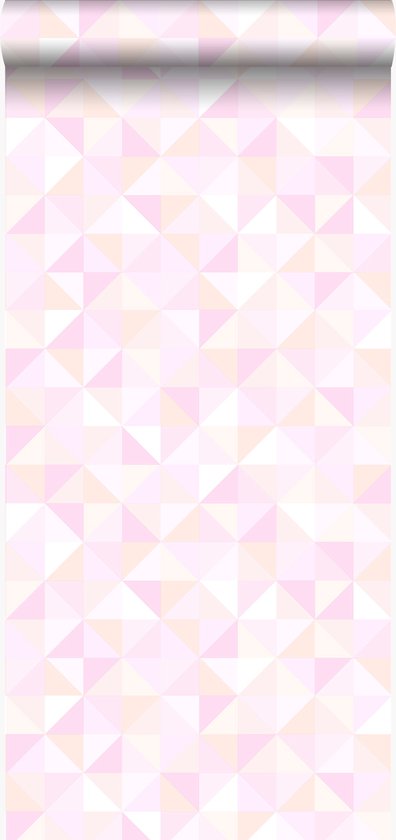 Origin behang driehoekjes roze en perzik roze - - 53 cm x 10,05 m | bol.com