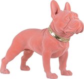 Decoratie hond graffiti roze gouden band (r-000SP39746)