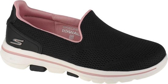 Skechers Go Walk 5-Ocean Sparkle 124244-BKLP, Vrouwen, Zwart,  Sneakers,Sportschoenen, | bol.com
