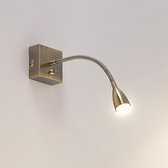 Lindby - LED wandlamp - 1licht - ijzer, kunststof - H: 7 cm - oud-messing - Inclusief lichtbron