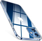 ShieldCase Ultra thin silicone case geschikt voor Apple iPhone 12 Mini - 5.4 inch - transparant + glazen Screen Protector