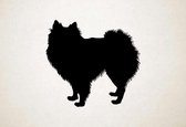 Silhouette hond - Volpino Italiano - L - 75x80cm - Zwart - wanddecoratie