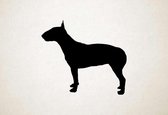 Silhouette hond - Bull Terrier - M - 60x68cm - Zwart - wanddecoratie