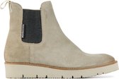 Floris van Bommel Vrouwen Suède   Chelsea boots / Laarzen / Damesschoenen 85692 - Beige - Maat 41