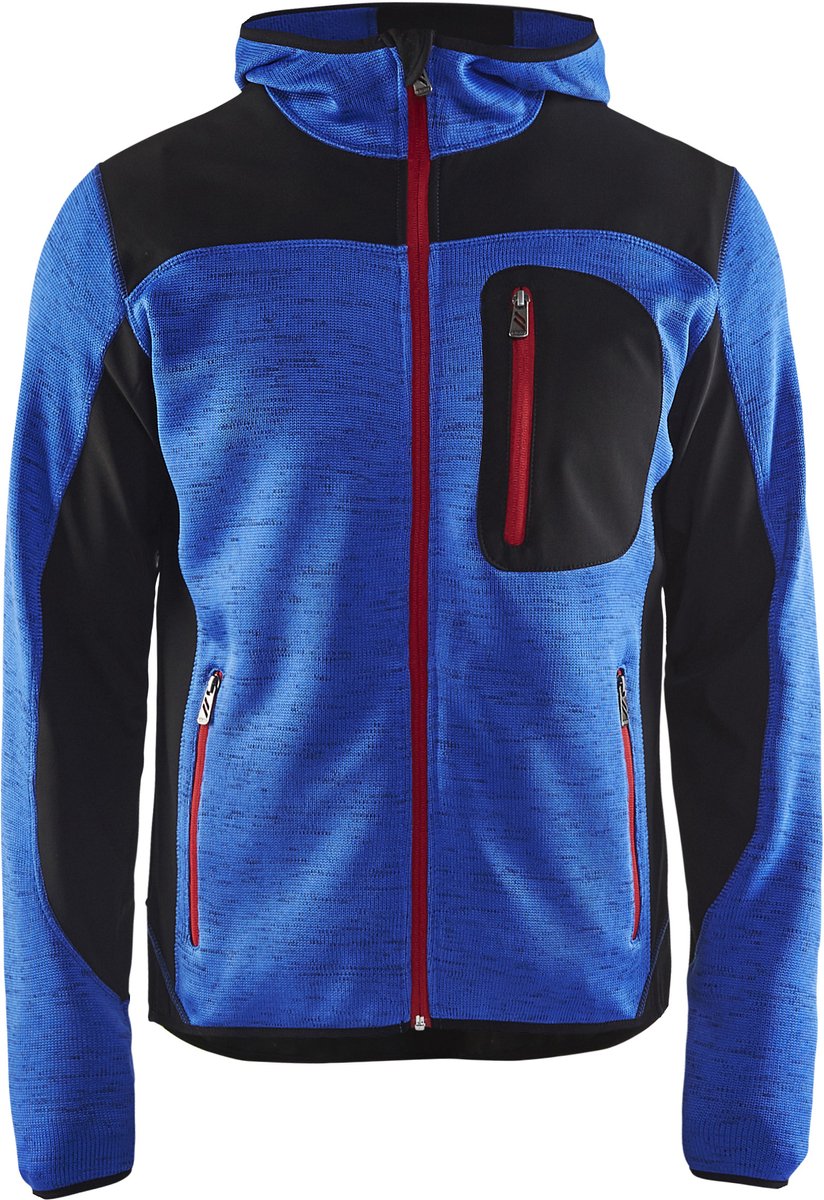 Blaklader Gebreid vest met softshell 4930-2117 Korenblauw Zwart