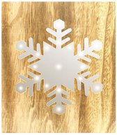 BLACHERE Spiegel LED Tafel Sneeuwvlok 19 LED Warm Wit - L 22 x I 3 x H 25 cm