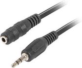 Adapter 3,5 mm Mannetje of Vrouwtje Plug Lanberg CA-MJFJ-10CC-0015-BK Zwart