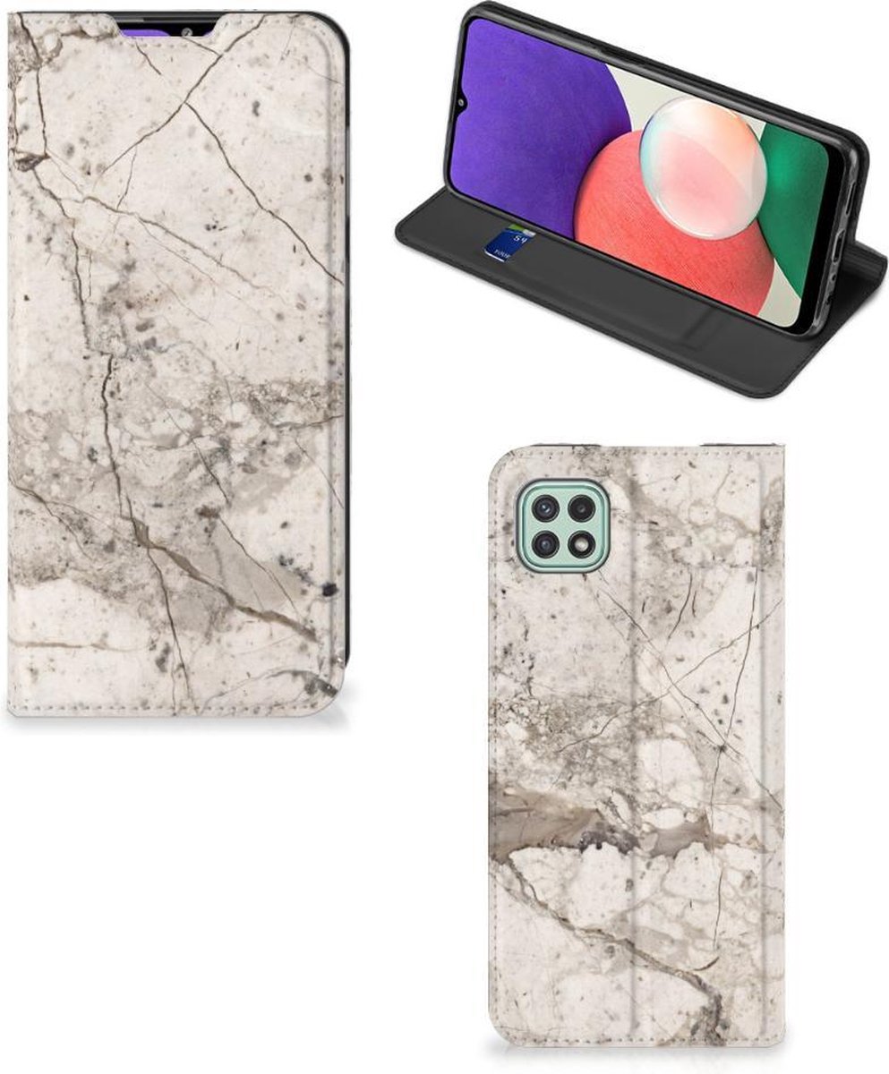 Samsung Galaxy A22 5G Standcase Marmer Beige