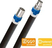 Hirschmann - KOKA-799 Coax aansluitkabel IEC 4G proof - Kos 5 (Recht) - Kok 5 (Recht) -5m - Zwart - Ziggo & Telenet geschikt