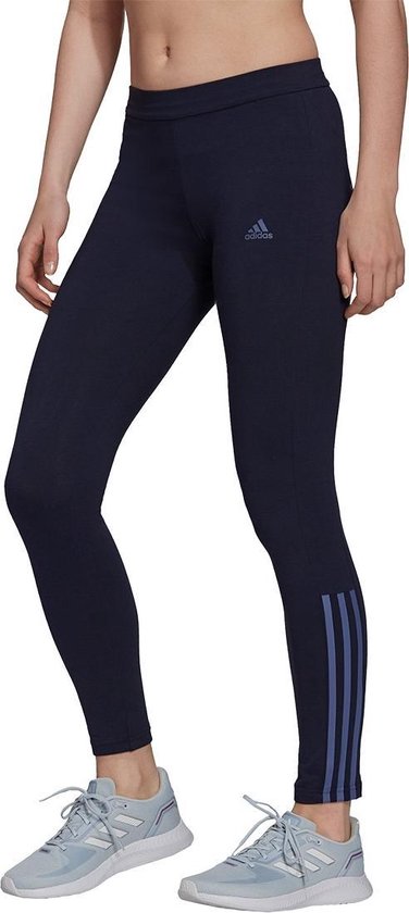 adidas - DK 3-Striped 7/8 Tights Women - Dames Legging - M - Blauw | bol.com