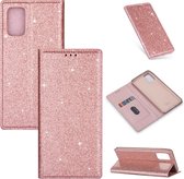 iPhone 11 Pro Glitter Book Case Hoesje - TPU - Magnetische Sluiting - Pasjeshouder - Apple iPhone 11 Pro - Rose Goud