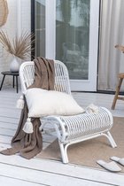 Witte Rotan Loungestoel - 59x78xH77 cm