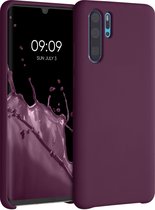 kwmobile telefoonhoesje voor Huawei P30 Pro - Hoesje met siliconen coating - Smartphone case in bordeaux-violet