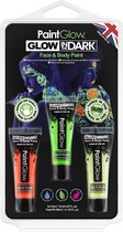 Glow In the Dark Face & Body Paint Blister set