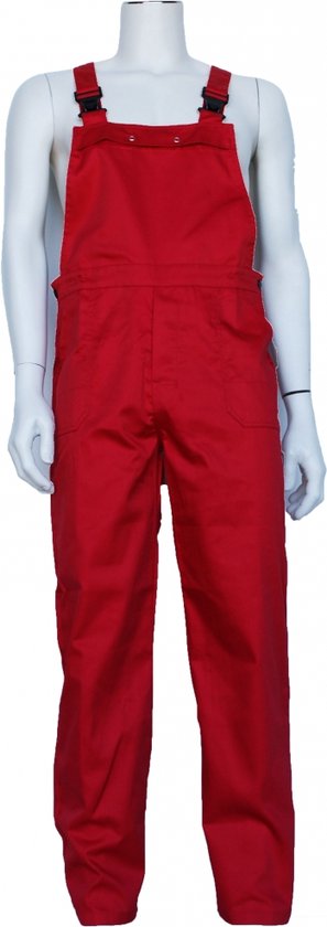 Top Rock Tuinoverall volw TB6535-009 poly/katoen - Rood - 44