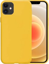 Hoes voor iPhone 12 Hoesje Siliconen - Hoes voor iPhone 12 Case - Geel