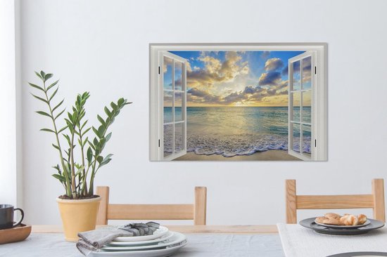 Peintures sur toile See Through - Water - Mer - 90x60 cm - Décoration murale