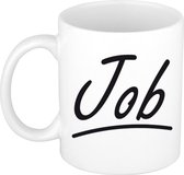 Job naam cadeau mok / beker met sierlijke letters - Cadeau collega/ vaderdag/ verjaardag of persoonlijke voornaam mok werknemers