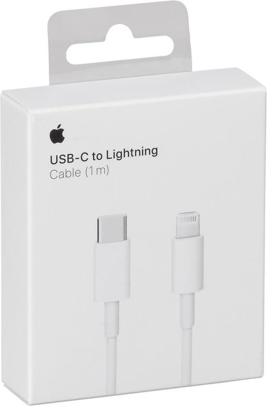 Apple USB-C naar Lightning oplaadkabel - 1m - wit (MX0K2ZM/A) | bol.com